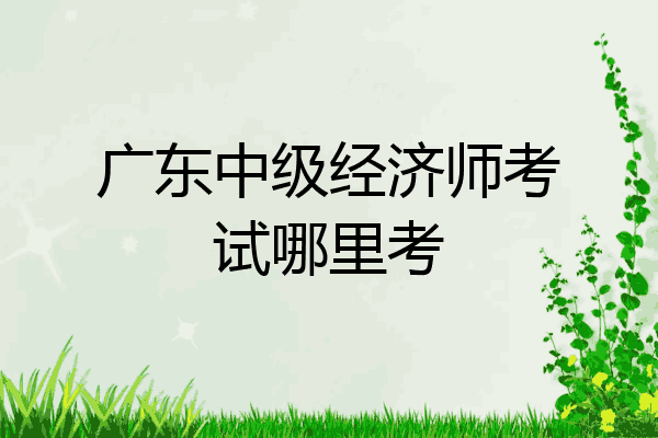 广东中级经济师考试哪里考