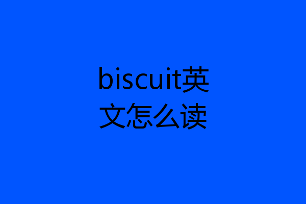 biscuit英文怎么读