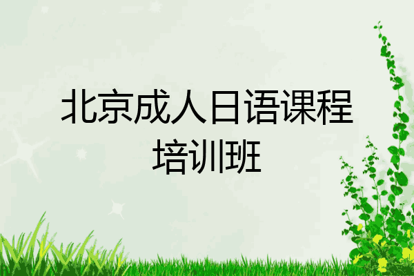 北京成人日语课程培训班