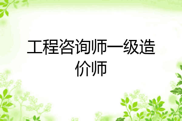 工程咨询师一级造价师