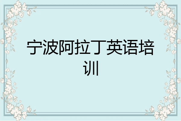 宁波阿拉丁英语培训