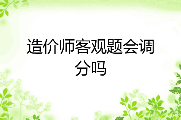 造价师客观题会调分吗