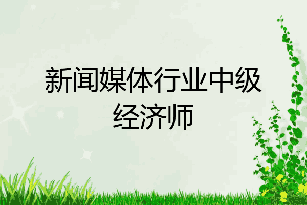 新闻媒体行业中级经济师