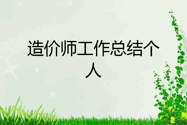 造价师工作总结个人