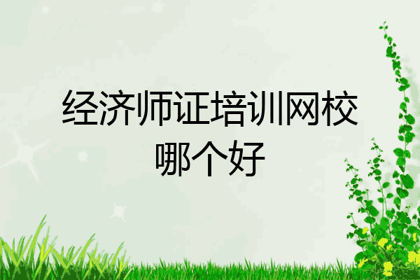 经济师证培训网校哪个好