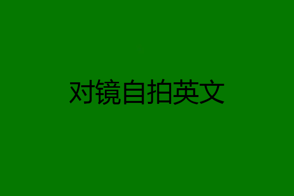 对镜自拍英文