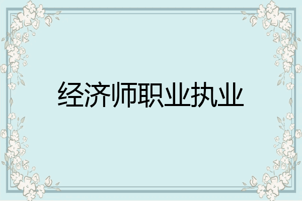 经济师职业执业