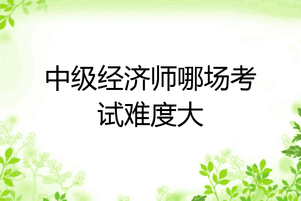 中级经济师哪场考试难度大