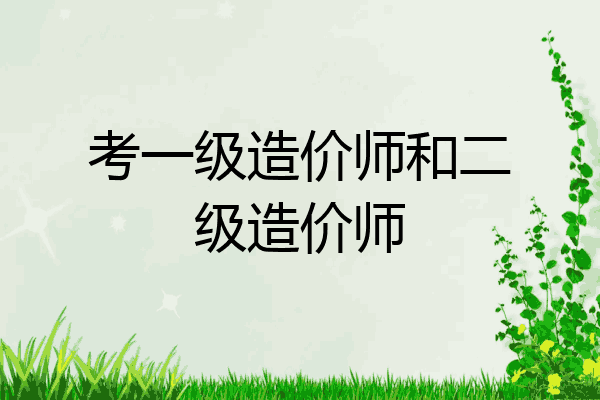 考一级造价师和二级造价师