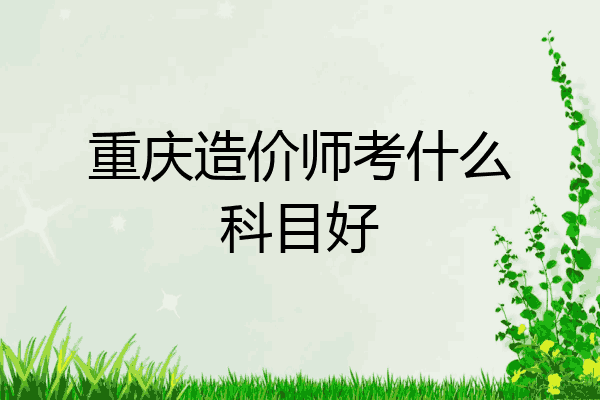 重庆造价师考什么科目好