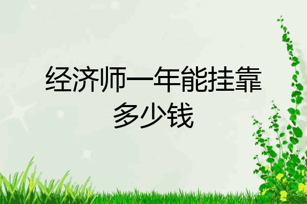 经济师一年能挂靠多少钱