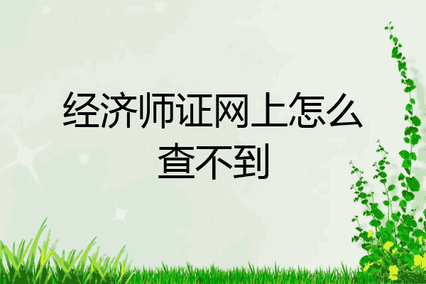 经济师证网上怎么查不到