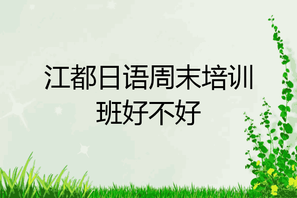 江都日语周末培训班好不好