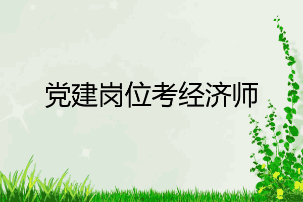党建岗位考经济师
