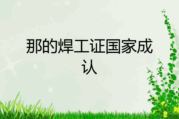 那的焊工证国家成认