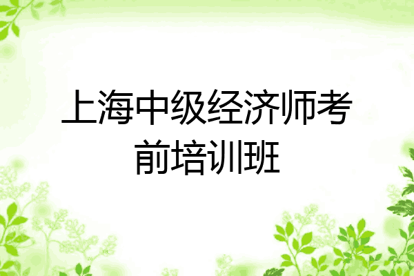 上海中级经济师考前培训班
