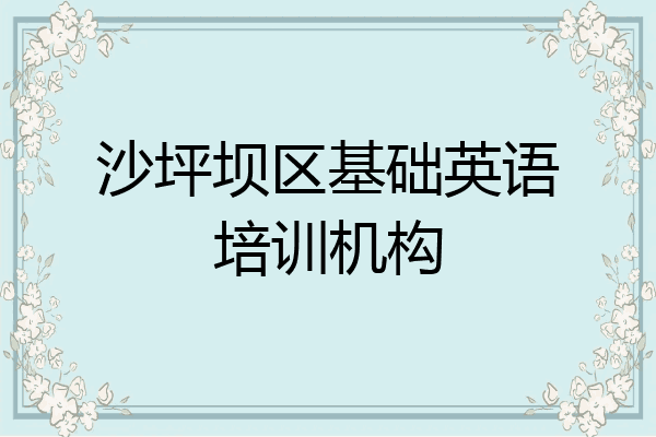 沙坪坝区基础英语培训机构