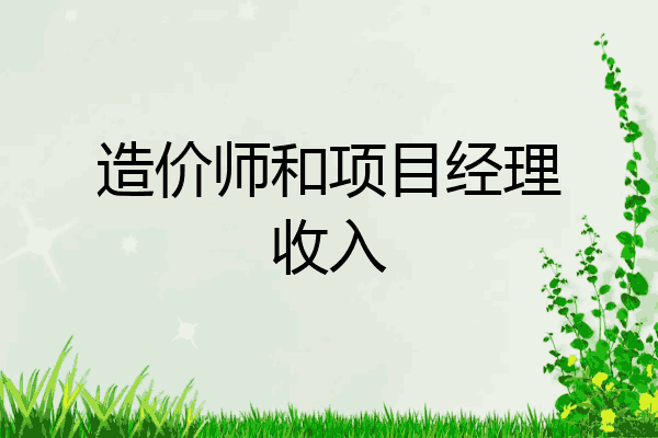 造价师和项目经理收入