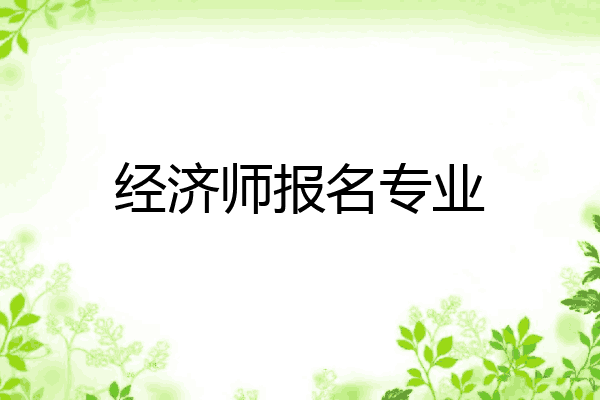 经济师报名专业