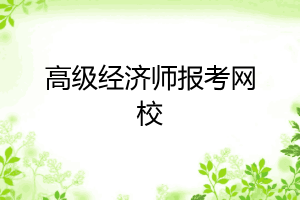 高级经济师报考网校