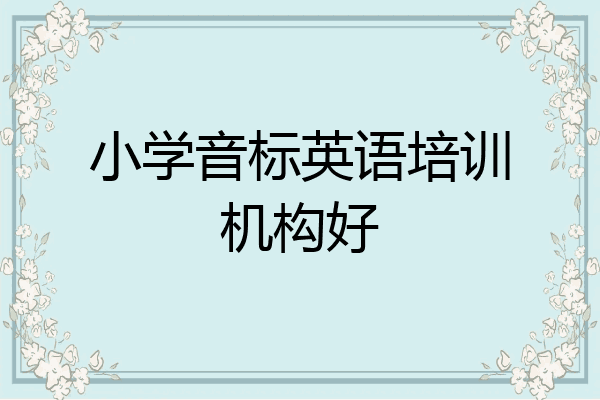 小学音标英语培训机构好