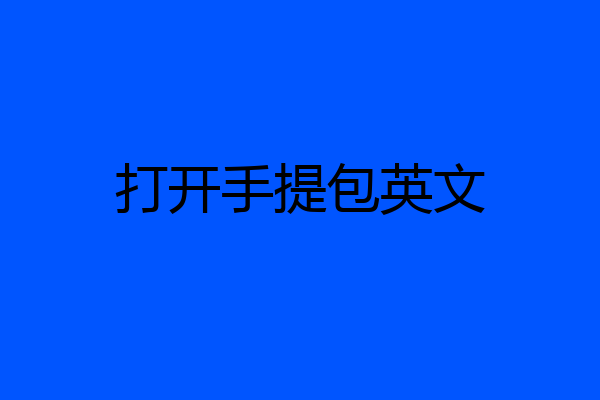 打开手提包英文
