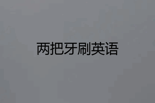 两把牙刷英语