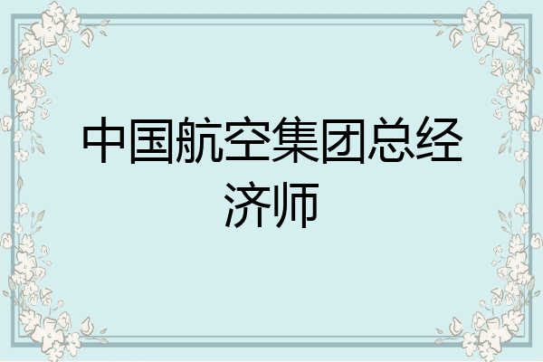 中国航空集团总经济师