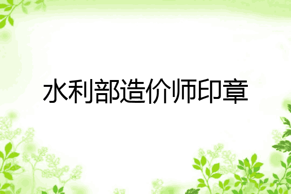 水利部造价师印章