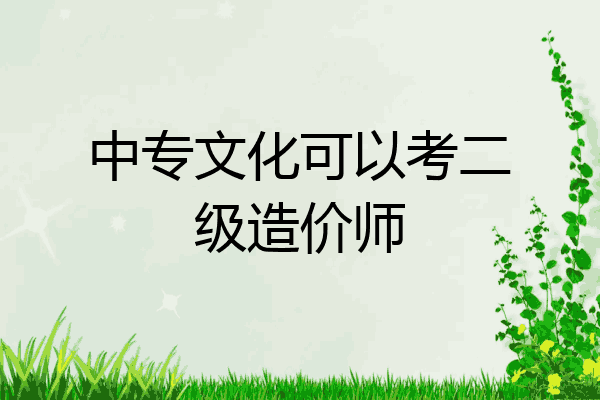 中专文化可以考二级造价师