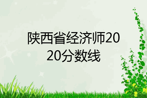 陕西省经济师2020分数线