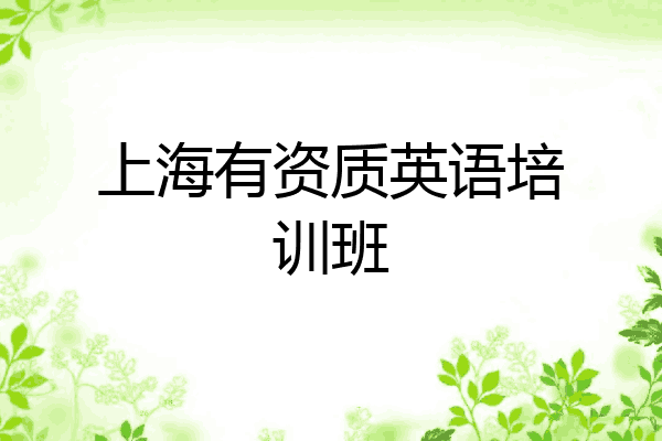 上海有资质英语培训班