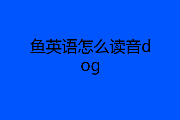 鱼英语怎么读音dog