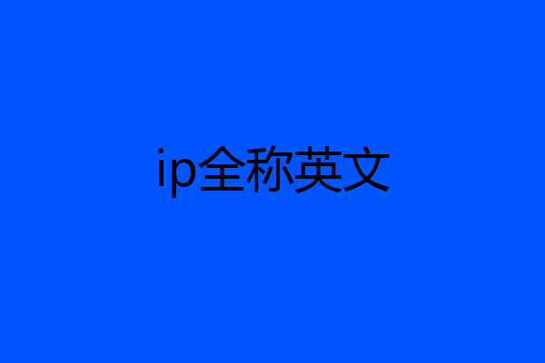 ip全称英文
