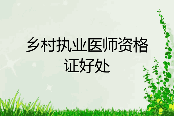 乡村执业医师资格证好处