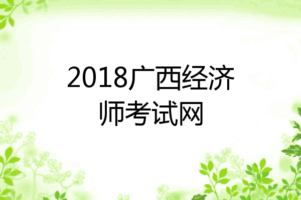 2018广西经济师考试网