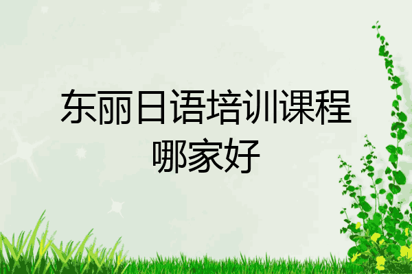 东丽日语培训课程哪家好
