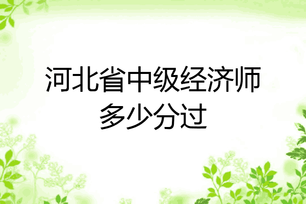 河北省中级经济师多少分过