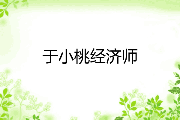 于小桃经济师