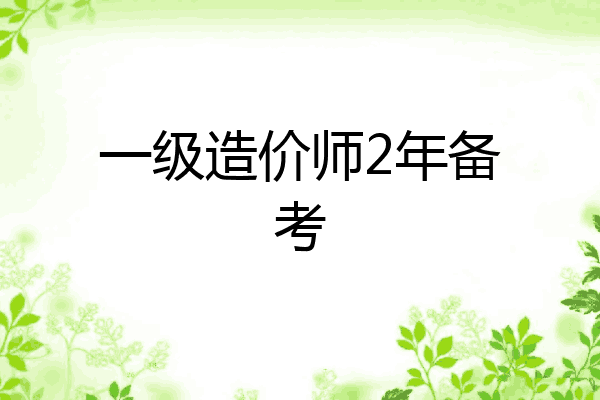 一级造价师2年备考