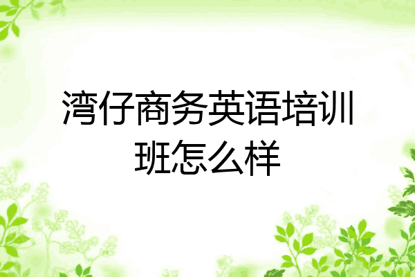 湾仔商务英语培训班怎么样