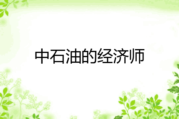 中石油的经济师