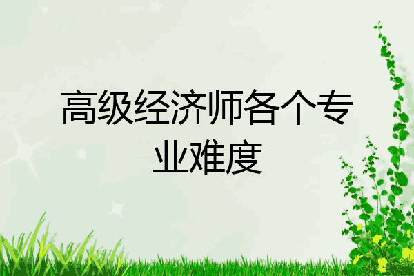 高级经济师各个专业难度