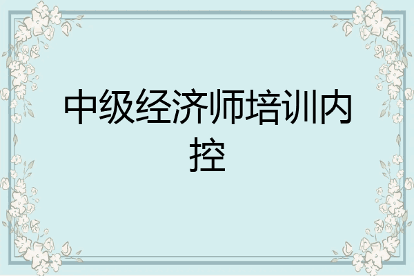 中级经济师培训内控