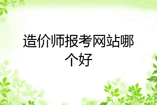 造价师报考网站哪个好