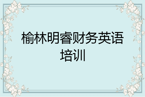 榆林明睿财务英语培训