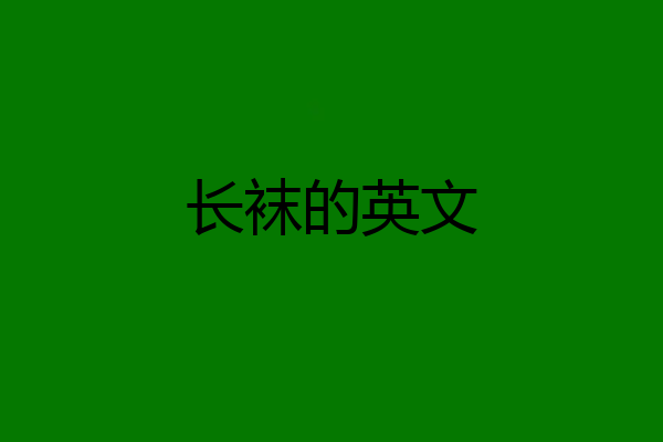 长袜的英文