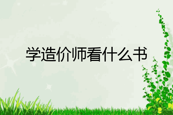 学造价师看什么书