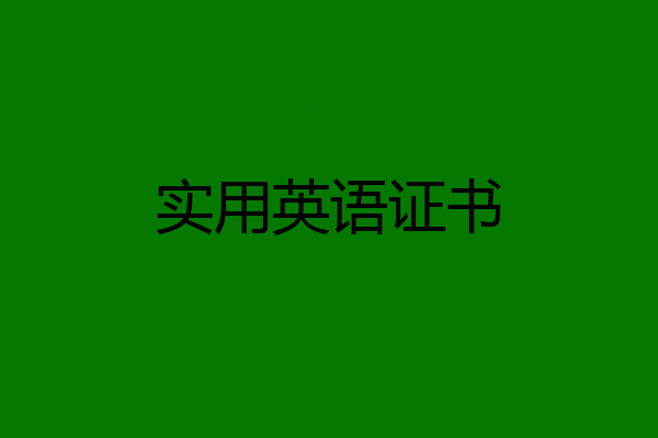 实用英语证书