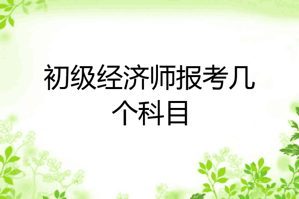 初级经济师报考几个科目